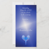 Bleke blauwe vogeltjes op nacht blauwe bruiloft (Achterkant)