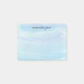 Bleke Blauwe Waterverf Gepersonaliseerd Post-it® Notes (Voorkant)