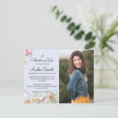 Bleke blauwe wilde bloem Fotoviering leven Kaart (Staand voorkant)