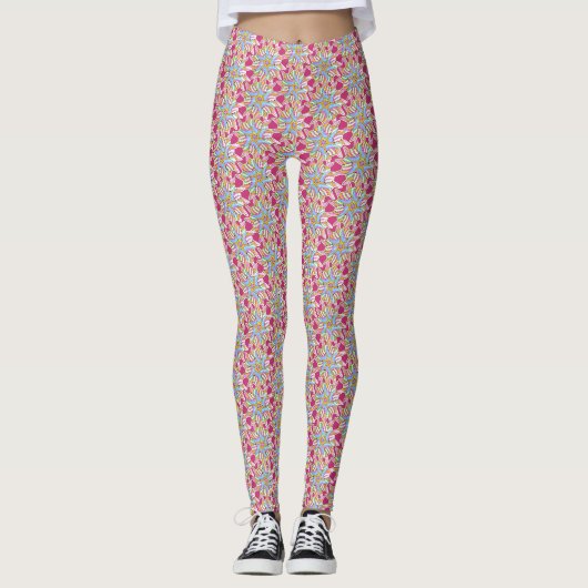 Bleke Blauwe Windmolentjes - Leggings (Voorkant)