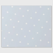 Bleke blauwe/witte grote pooldots cadeaupapier (Vlak)