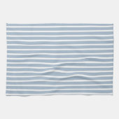 Bleke Blauwe Witte Strepen Theedoek (Horizontaal)
