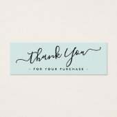 Bleke blauwe zakelijke logo bedankt dat je kaart h (Voorkant)