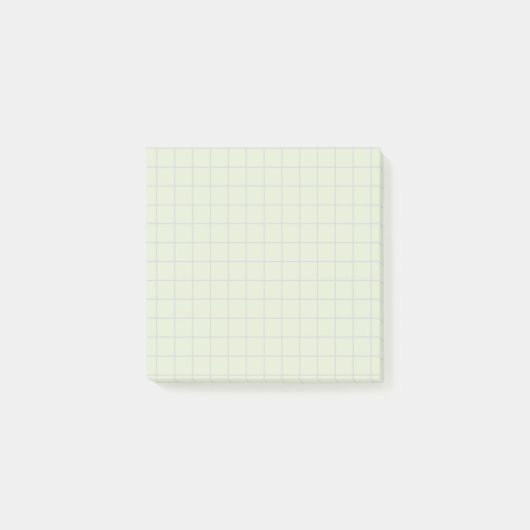 Bleke Blauwgroen geruit patroon Soft Grid ontwerp Post-it® Notes (Voorkant)