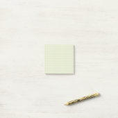 Bleke Blauwgroen geruit patroon Soft Grid ontwerp Post-it® Notes (Op bureau)