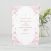 Bleke Bloemen Religieuze Uitnodiging (Staand voorkant)