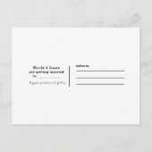 Bleke Bloemige Donkere Krijt Elegante Bewaar de Da Aankondigingskaart (Achterkant)