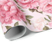 Bleke bloesem roze bloesem cadeaupapier (Rol Hoek)