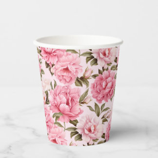 Bleke bloesem roze bloesem papieren bekers