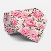 Bleke bloesem roze bloesem stropdas (Opgerold)