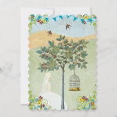 Bleke Blonde Garden Bridal Shower-uitnodigingen Kaart (Achterkant)