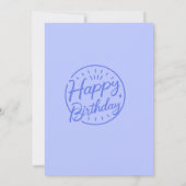 Bleke Blue Modern Sweet 16 Verjaardag voor Meisje Kaart (Achterkant)