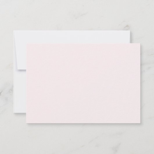 Bleke Blush Licht Roze Plain Solid Achtergrond RSVP Kaartje (Achterkant)