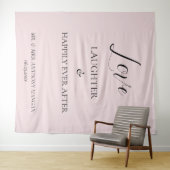 Bleke blush-liefde ooit na achtergrond wandkleed (In Situ (horizontaal))