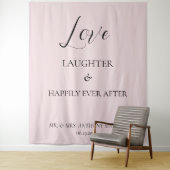 Bleke blush-liefde ooit na achtergrond wandkleed (In situ)