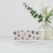 Bleke Blush Pink Puppy Dog Drukt afdrukken | Dog G Visitekaartje (Staand voorkant)