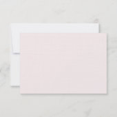 Bleke Blush Romantische Minimal Solid Plain Achter RSVP Kaartje (Achterkant)