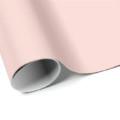 Bleke Blush Roze Effen Kleur Cadeaupapier (Rol Hoek)