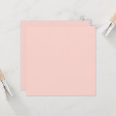 Bleke Blush Roze Effen Kleur Kaart (Voorkant / Achterkant in situ)