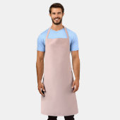 Bleke Blush Roze Effen Kleur Schort (Gedragen)