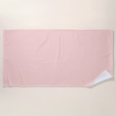 Bleke Blush Roze Effen Kleur Strandlaken (Voorkant)