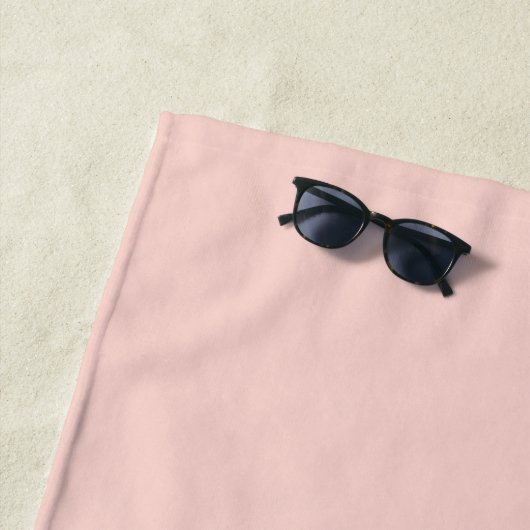Bleke Blush Roze Effen Kleur Strandlaken (In situ)