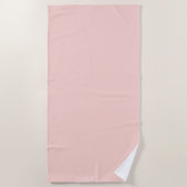 Bleke Blush Roze Effen Kleur Strandlaken (Voorkant)