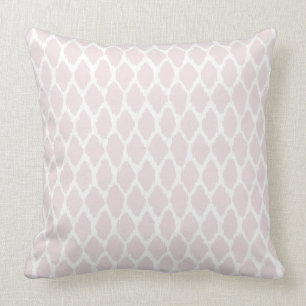 Bleke Blush Roze en Witte Ogee Gestructureerde Kus Kussen