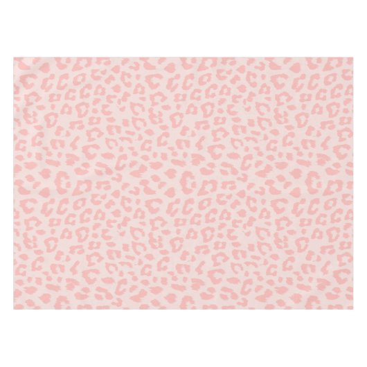 Bleke Blush roze luipaard afdrukken Tafelkleed (Voorkant (Horizontaal))