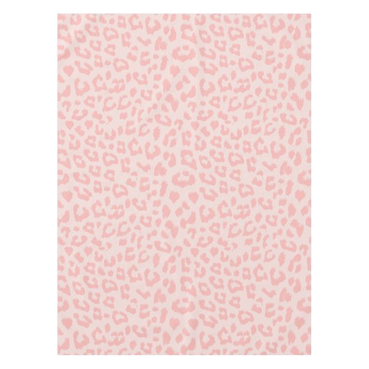 Bleke Blush roze luipaard afdrukken Tafelkleed (Voorkant)