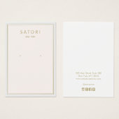 Bleke Blush roze rand met juwelier display Visitekaartje (Voorkant /achterkant)