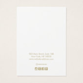 Bleke Blush roze rand met juwelier display Visitekaartje (Achterkant)