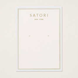 Bleke Blush roze rand met juwelier display Visitekaartje