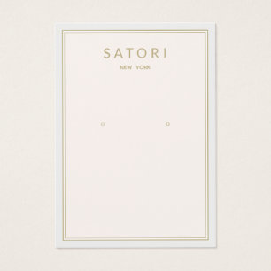 Bleke Blush roze rand met juwelier display Visitekaartje