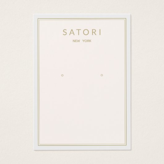 Bleke Blush roze rand met juwelier display Visitekaartje (Voorkant)