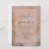 Bleke Blush Roze Roos Bloemige Post Bruiloft Brunc Kaart (Voorkant)