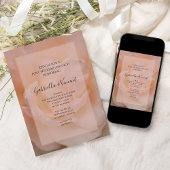 Bleke Blush Roze Roos Bloemige Post Bruiloft Brunc Kaart