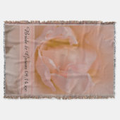 Bleke Blush Roze Rose Bloemen bruiloft Keepsake Deken (Voorkant)