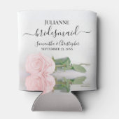 Bleke Blush Roze Rose Elegante Bruidsmeisje bruilo Blikjeskoeler (Achterkant)