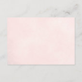 Bleke blush roze roze bruidsroze website voor wedd informatiekaartje (Achterkant)