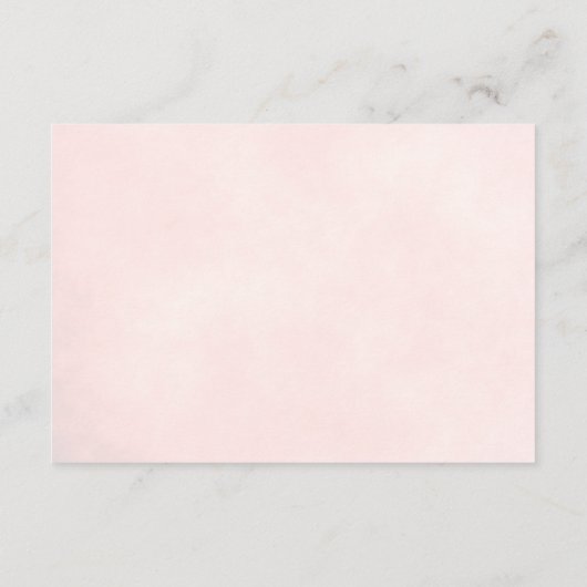 Bleke blush roze roze bruidsroze website voor wedd informatiekaartje (Achterkant)