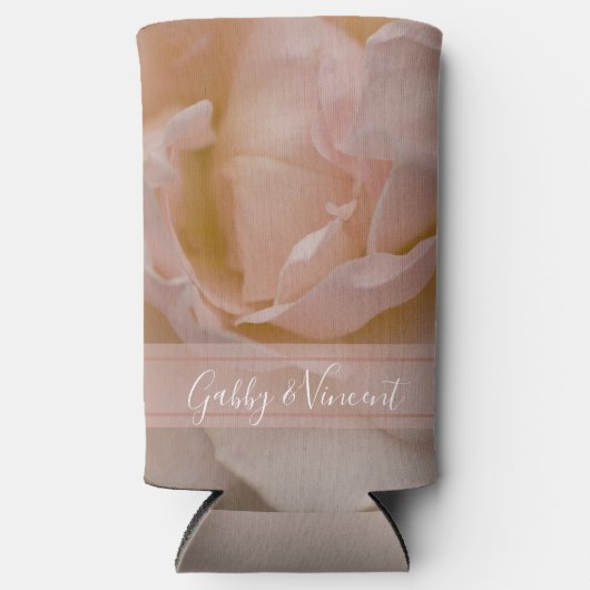 Bleke blush roze roze paars seltzer blikjeskoeler (Voorkant)