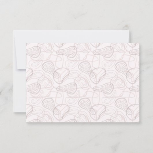 Bleke Bourgondische Abstracte bruiloft RSVP Kaartje (Achterkant)