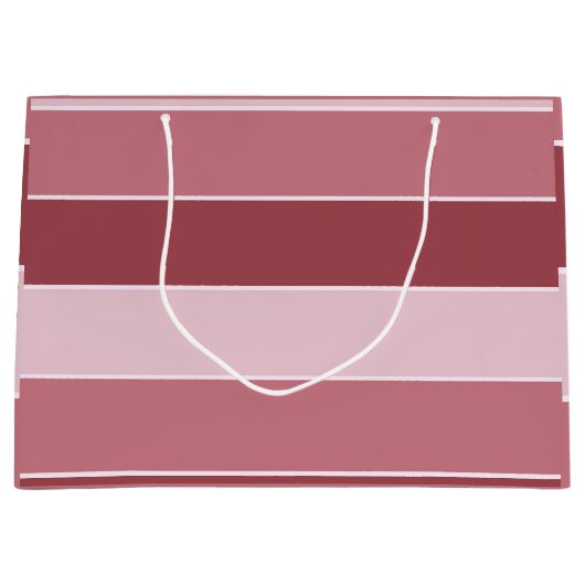 Bleke Bourgondische strepen Large Cadeautasje (Voorkant)