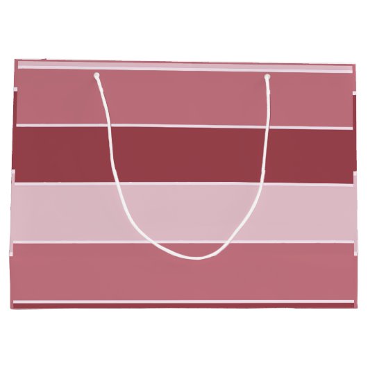 Bleke Bourgondische strepen Large Cadeautasje (Achterkant)