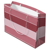 Bleke Bourgondische strepen Large Cadeautasje (Achterkant Gekanteld)