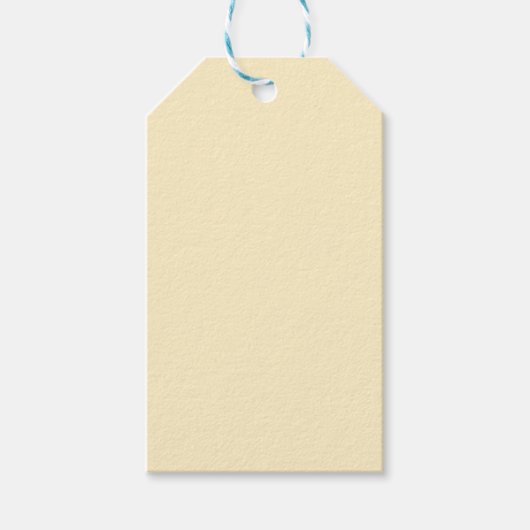 Bleke Buttercup Geel Effen Kleur Cadeaulabel (Voorkant)