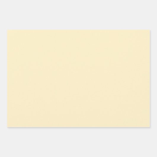 Bleke Buttercup Geel Effen Kleur Inpakpapier Vel (Voorkant 3)