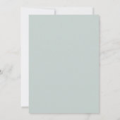 Bleke Celadon Bloem Bruiloft Kaart (Achterkant)