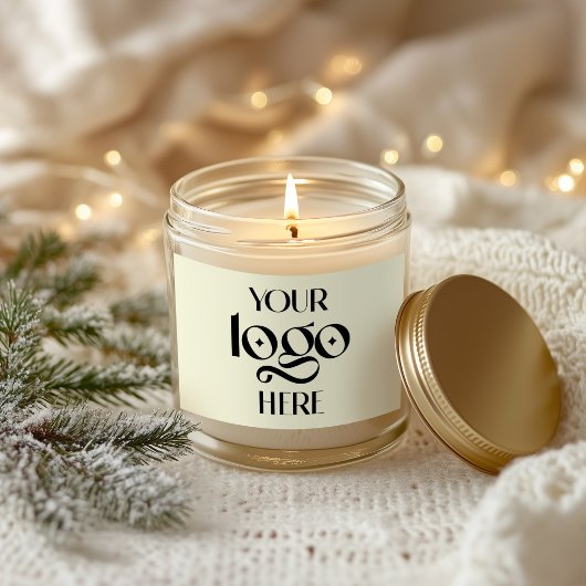 Bleke crème beige rechthoekige sticker